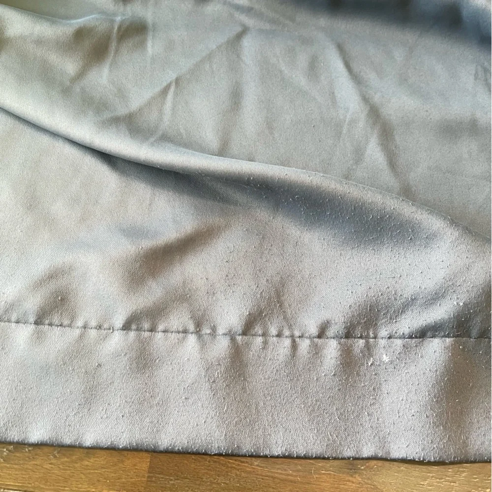 Set of 2 dark gray grommet curtain panels 53x105in